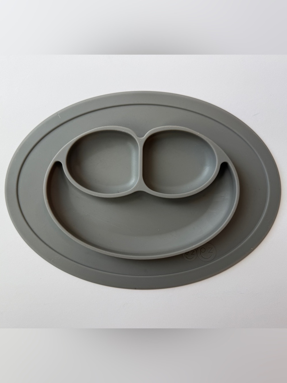 EZPZ Mini Happy Mat Reusable Placemat in Grey | Baby Shower Gift